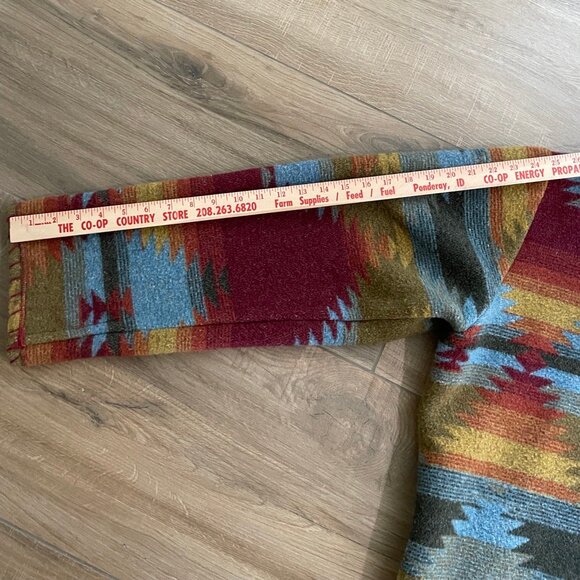 Double D Ranch Jacket Womens Large Oversize Vintage 90s Aztec Western Car Coat - Picture 13 of 16